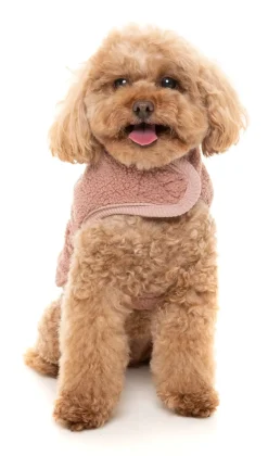 Dusty Pink Teddy Wrap Vest