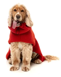 The Cosy Snood Coat - Cherry Red